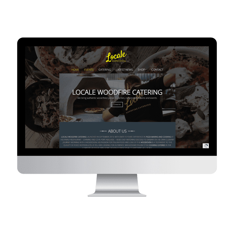 locale woodfire catering website